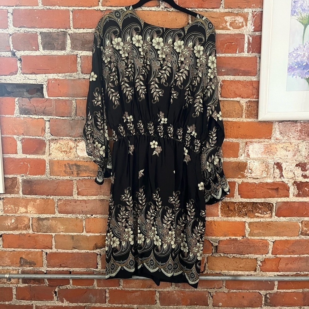 Antik Batik floral printed knee-length long-sleeve dress, size S/EU 38